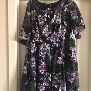 Dress black and purple